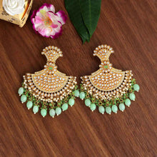 Load image into Gallery viewer, Pistachio Green Jumbo Crescent Earrings
